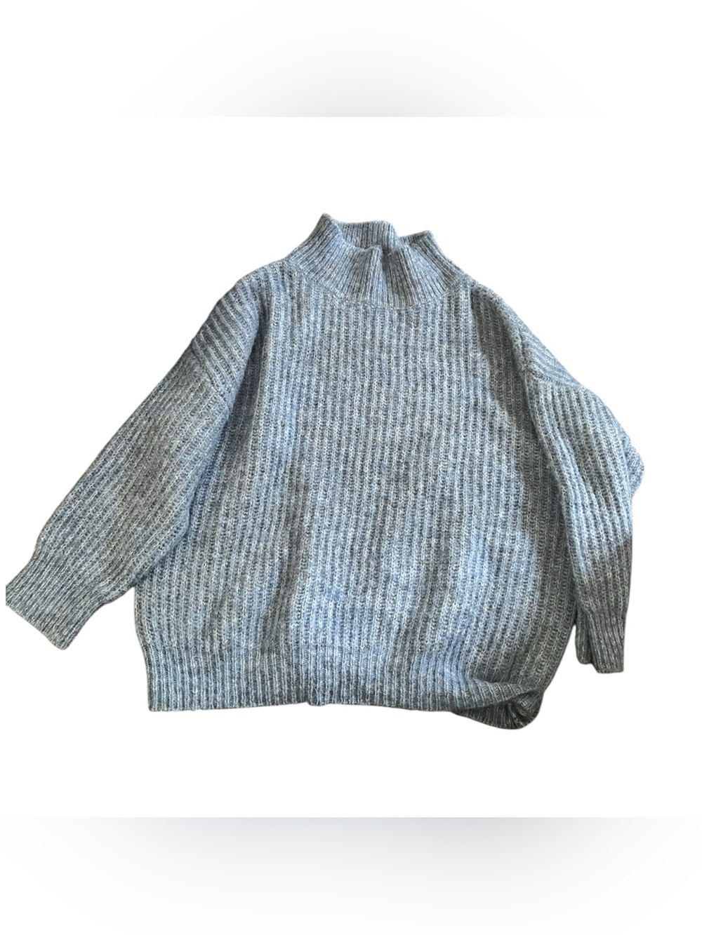 FRNCH Women's Mock Neck Long Sleeve Chunky Knit Sweater Size S NWT